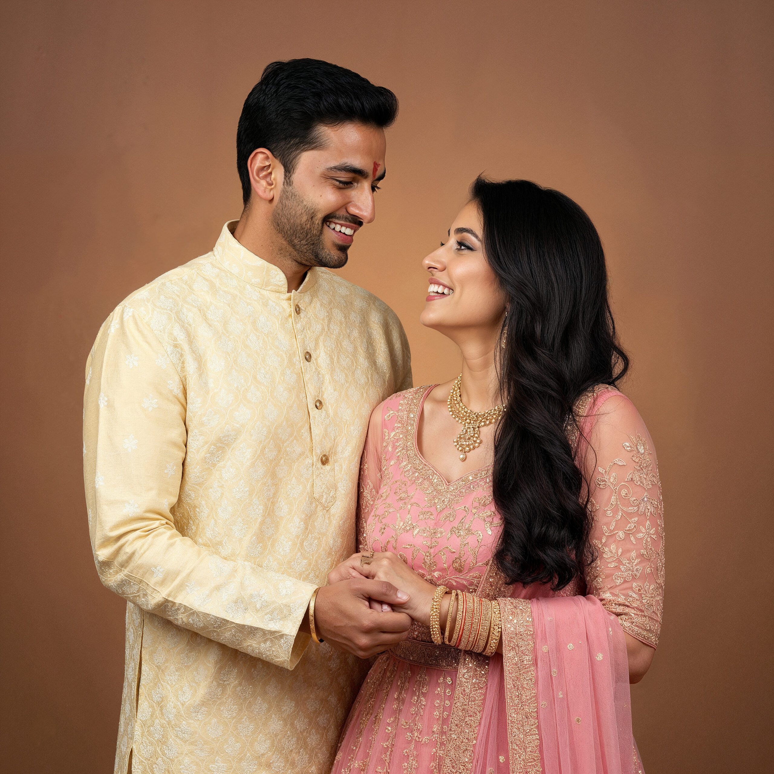 joyful-indian-couple-traditional-attire