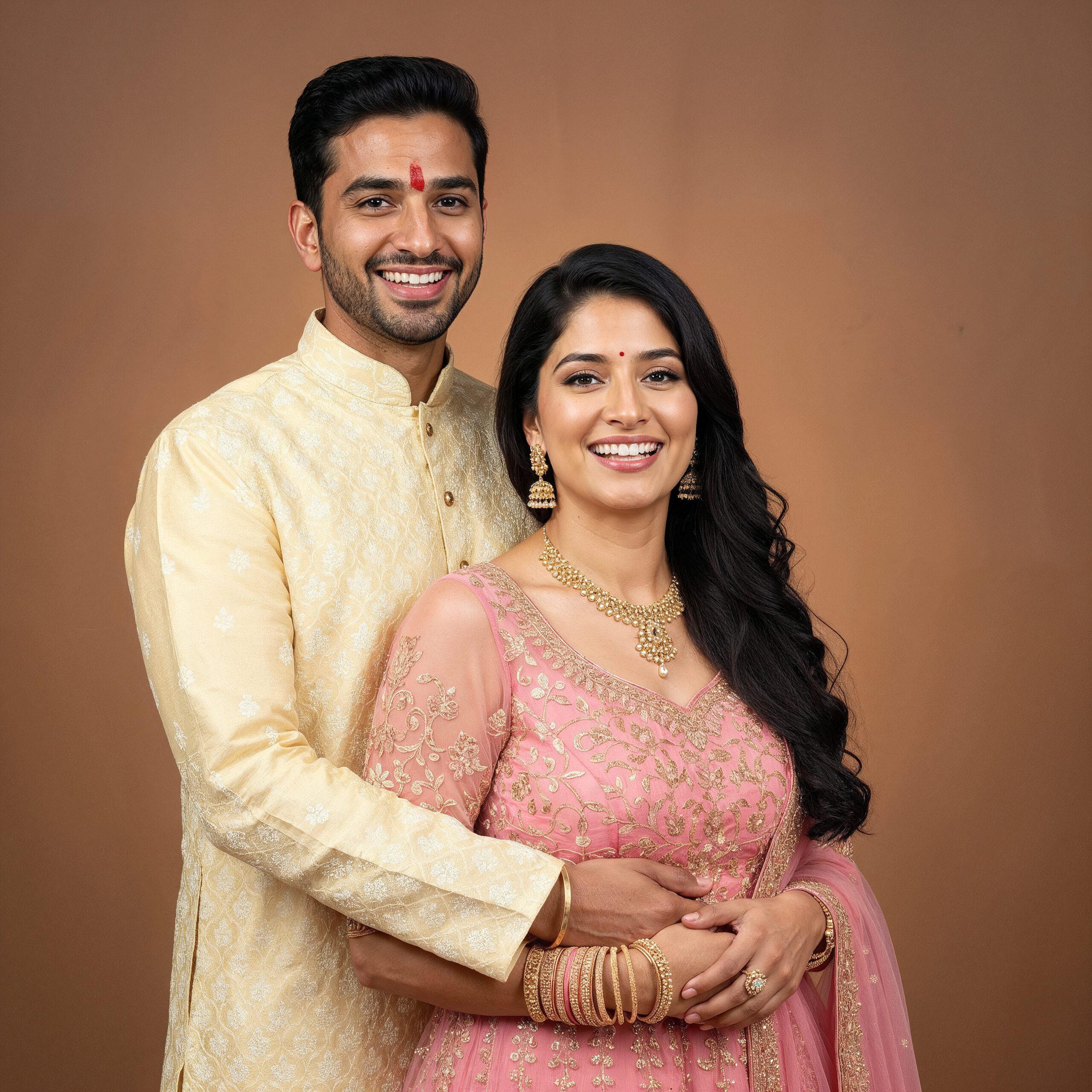 joyful-indian-couple-traditional-festive-attire