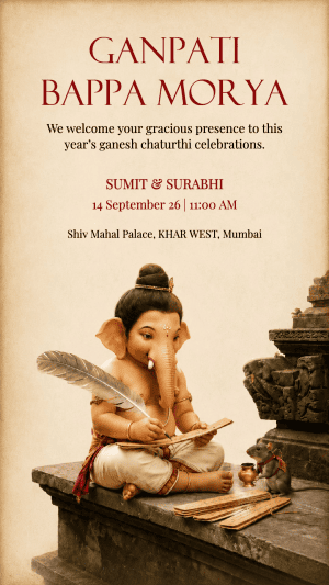 Ganpati Bappa Morya Invite